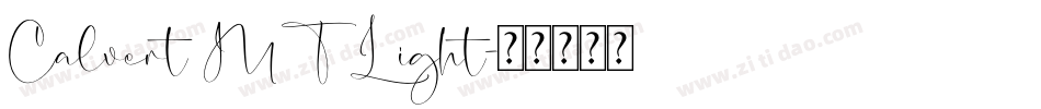 Calvert MT Light字体转换